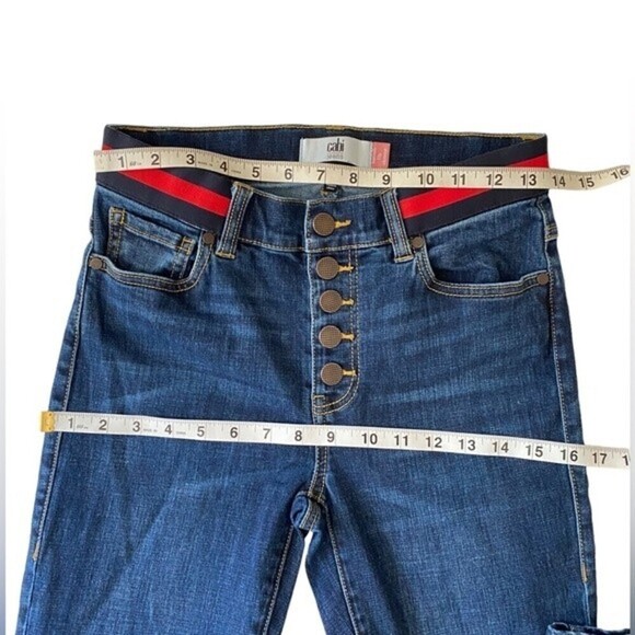 Cabi Button Fly Skinny Jeans Women's Stretch Button Front Denim Pants - Picture 3 of 11